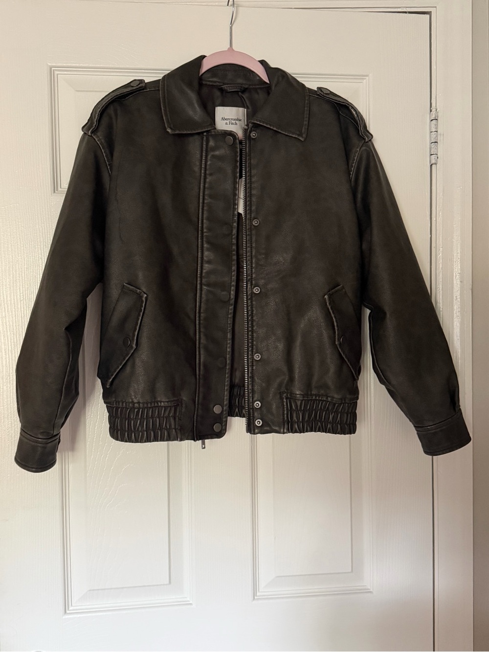 Abercrombie & Fitch Black Faux Leather Jacket